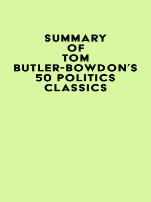 cover image of Summary of Tom Butler-Bowdon's 50 Politics Classics